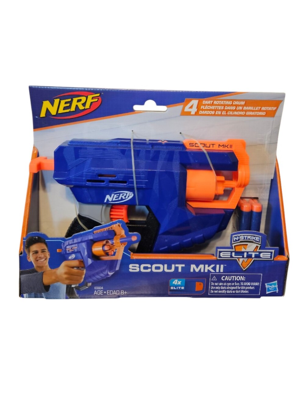 Nerf Elite Scout MKII Blaster Gun + Darts